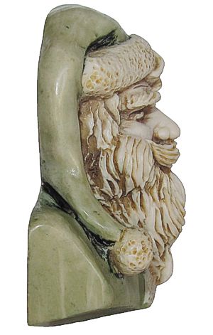 Santa Face Plaque - Green