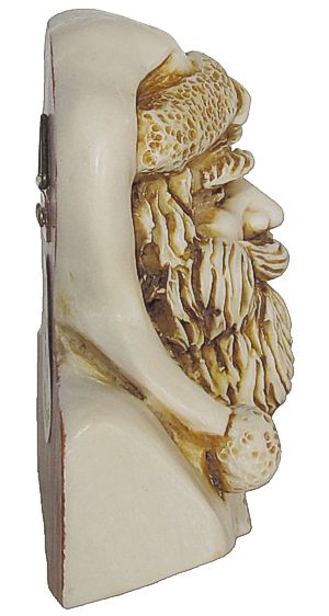 Santa Face Plaque - Ivory