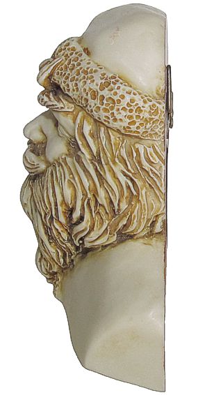 Santa Face Plaque - Ivory