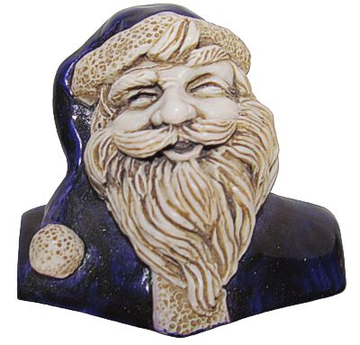 Santa Face Plaque - Purple