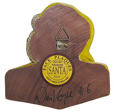 Santa Face Plaque - Yellow