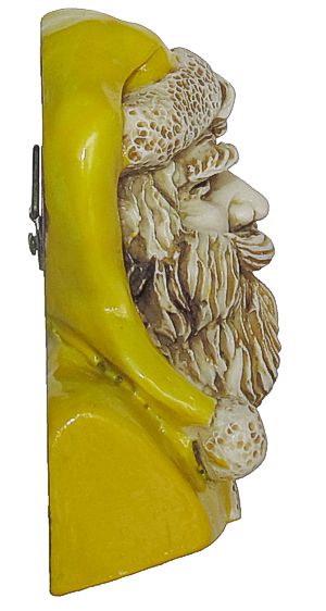 Santa Face Plaque - Yellow