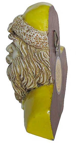 Santa Face Plaque - Yellow