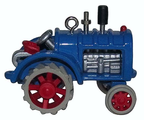 Antique Tractor - Blue - Miniature