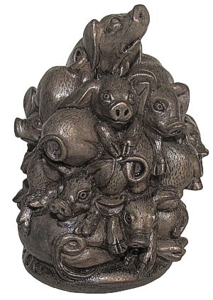 Artist Master Bronze Pig