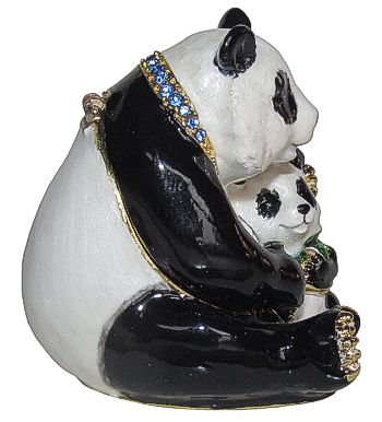 Panda With Baby - Jeweled Box