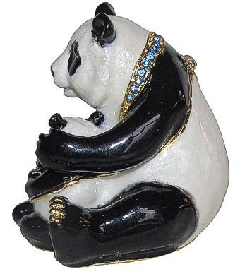 Panda With Baby - Jeweled Box