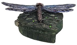 Dragonfly On Leaf - Jeweled Box