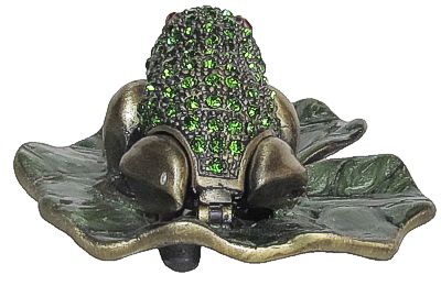 Frog On Lotus Leaf - Jeweled Box