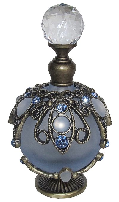 Round Perfume Bottle - Blue